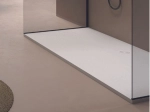 Receveur de douche, avec position évacuation à vingt centimètre du bord, L. 180 à 200 x l. 65 à 100 cm, résine pleine masse anti glissante PN24, Garantie 5 ans, Livraison offerte